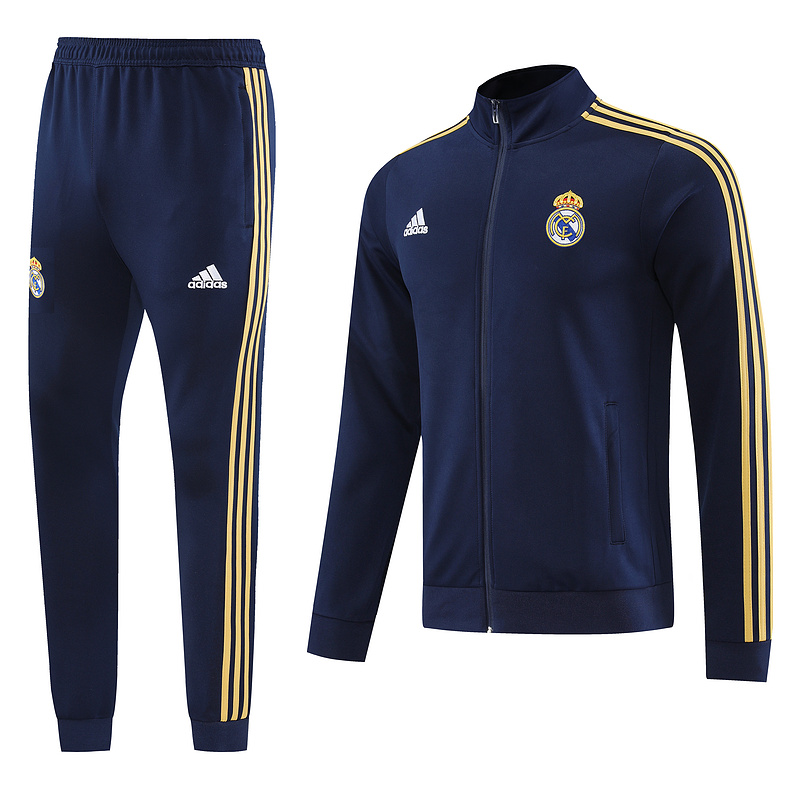 AAA Quality Real Madrid 23/24 Tracksuit - Navy Blue/Golden